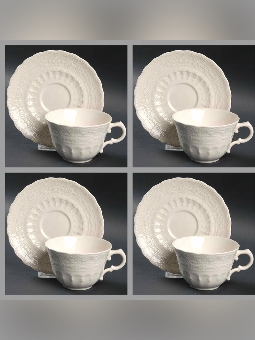 🩷 Antique/Vintage Spode Jewel 1926 Cup & Saucers, England, Set of 4 - Picture 3 of 9